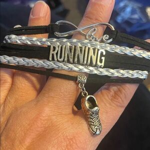 Black and Silver Running Bracelet